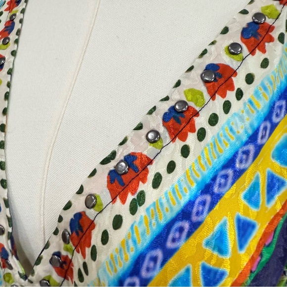 Johnny Was Women’s XL Eva Farout Scarf Sleeveless Floral Boho Maxi Dress NWT - Picture 9 of 14